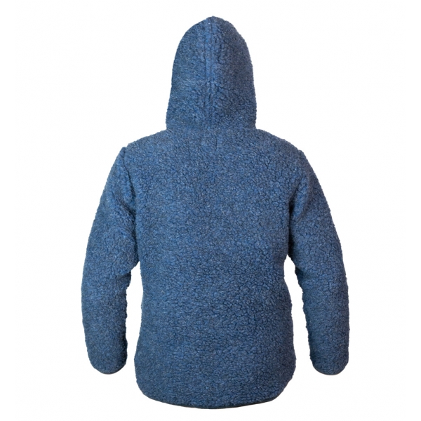 GIACCA PILE KAPUZ - Blu