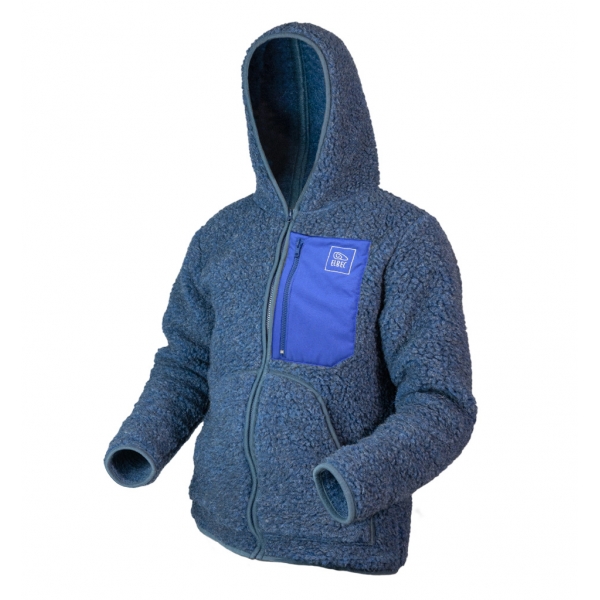 GIACCA PILE KAPUZ - Blu