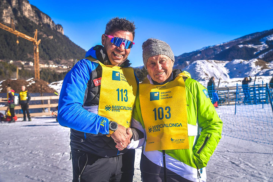 Cristian Zorzi con Franco Nones (credits: Marcialonga) 