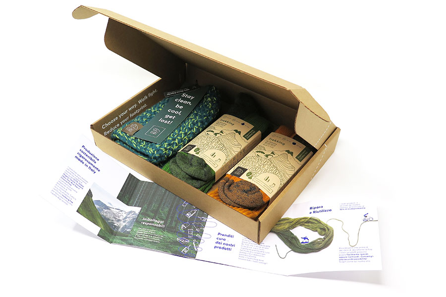 Esempio di confezione con pieghevole