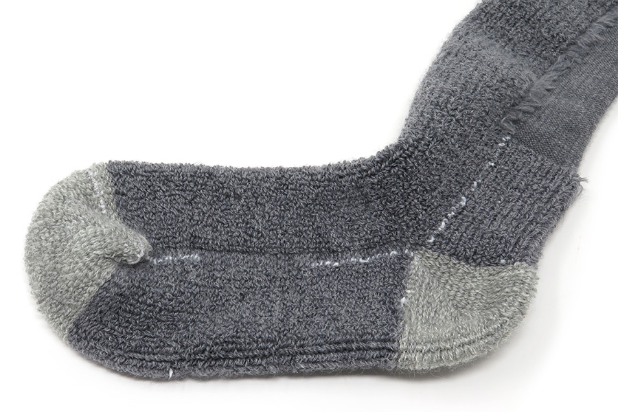 La spugnatura sul piede resta invariata realizzata interamente in lana merinos