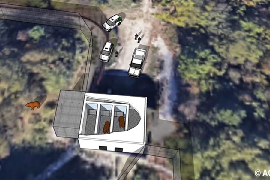 Ricostruzione 3D realizzata dall'autore