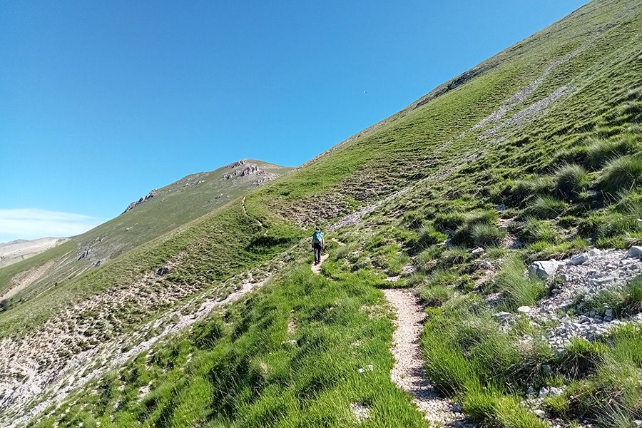 Crinali del Monte Argentella in direzione di Cima Palazzo Borghese