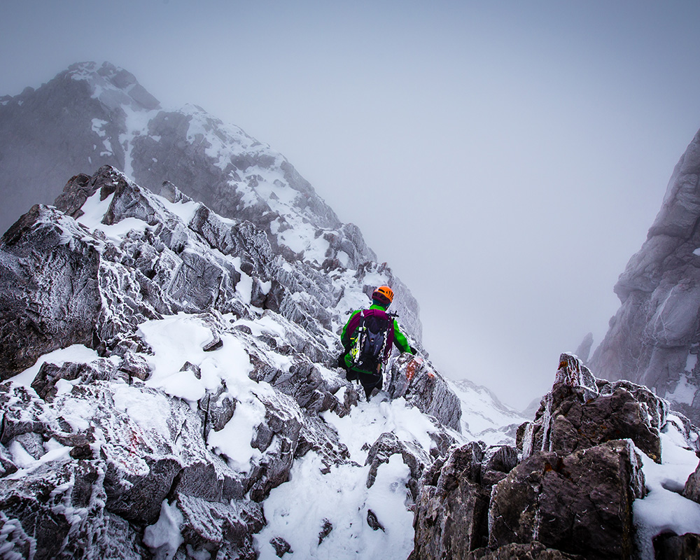 Wool merino socks for mountaineering and climbing