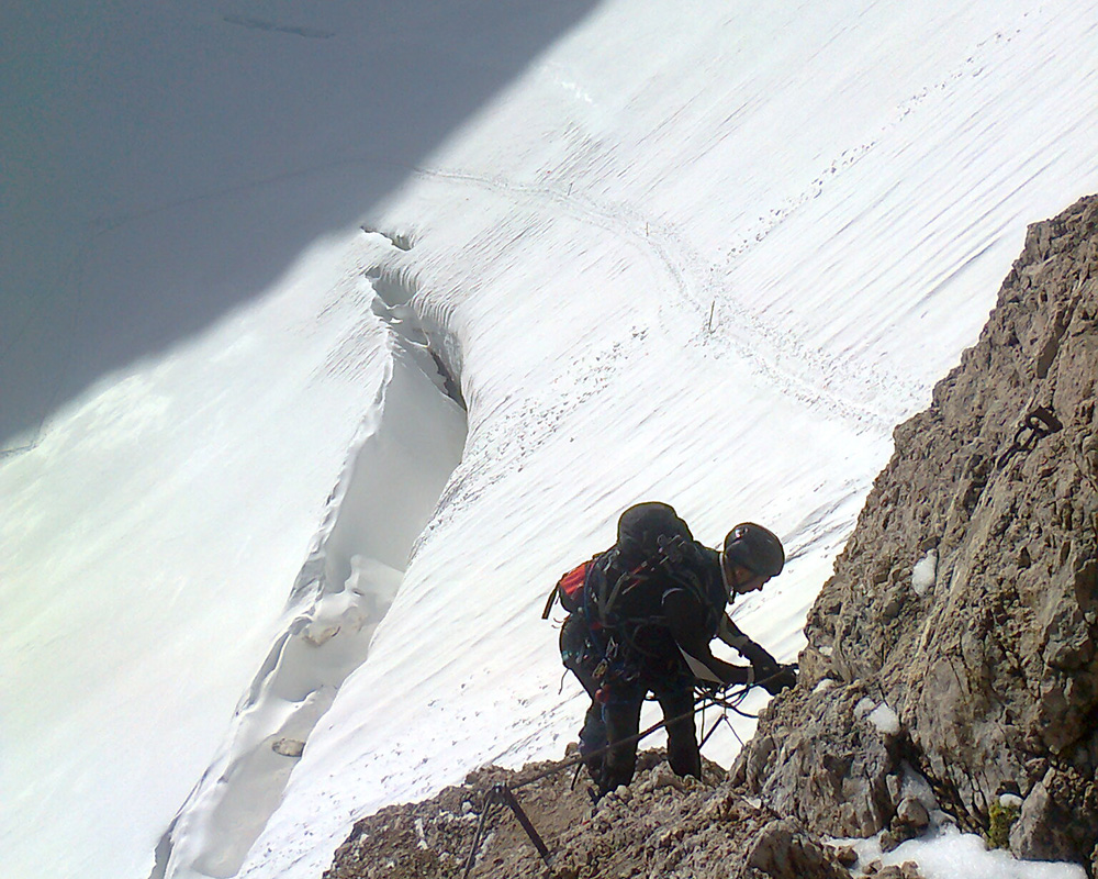 Ferrata to Punta Penia Marmolada Dolomites